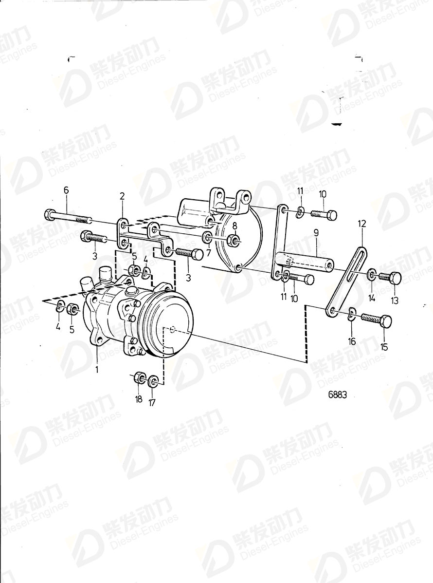 VOLVO Hexagon screw 970982 Drawing